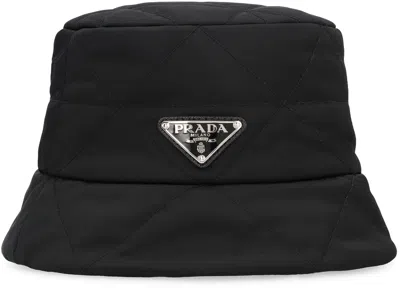 Shop Prada Bucket Hat In Black