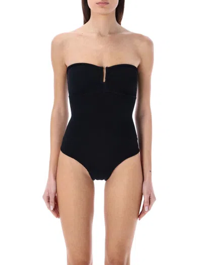 Shop Reina Olga La Sciura Swimsuit In Black