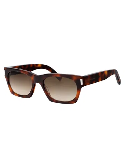 Saint Laurent Sl 402 Sunglasses In Unisex Havana Havana Brown