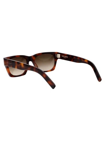 Saint Laurent Sl 402 Sunglasses In Unisex Havana Havana Brown