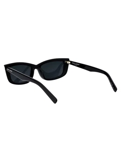 Shop Saint Laurent Sunglasses In Woman Black Black Black