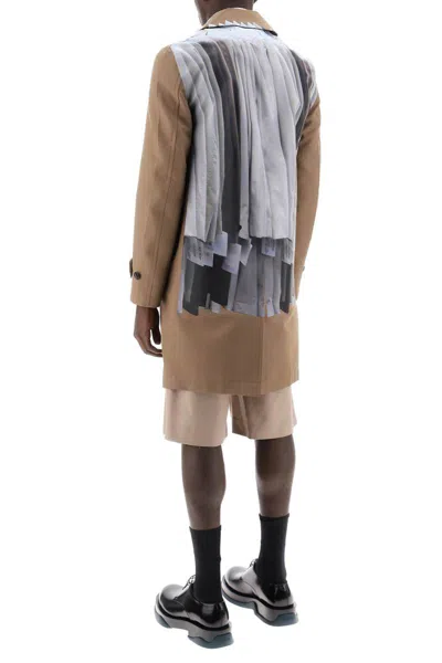 Shop Comme Des Garçons Homme Deux Single-breasted Trench Coat With Trompe In Marrone