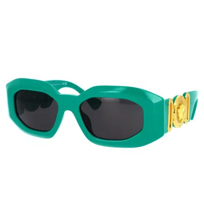 Shop Versace Sunglasses In Green