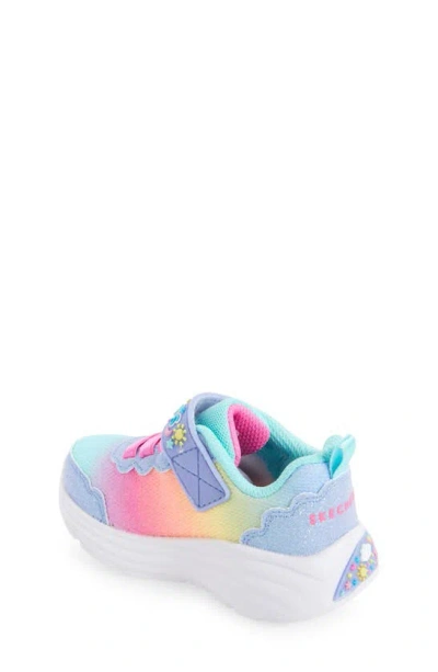 Skechers Kids' My Dreamers Light Up Sneaker In Light Blue/ Multi