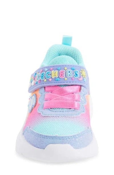 Shop Skechers Kids' My Dreamers Light Up Sneaker In Light Blue/ Multi