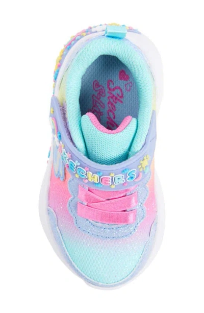 Skechers Kids' My Dreamers Light Up Sneaker In Light Blue/ Multi
