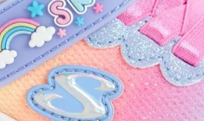 Skechers Kids' My Dreamers Light Up Sneaker In Light Blue/ Multi