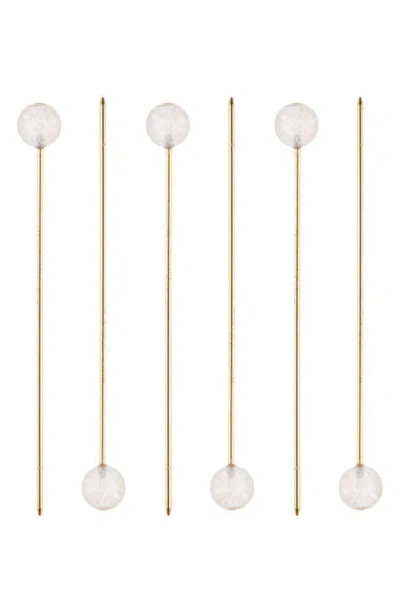 Shop Karma Gifts Lexi 6-piece Olive Cocktail Picks In Clear