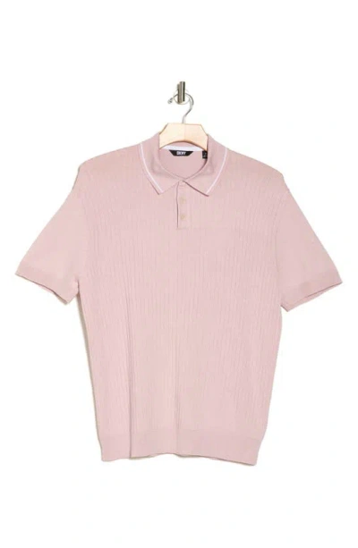 Shop Dkny Sportswear Farley Sweater Polo In Pink