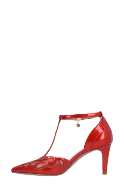 J. Reneé Lisha Rhinestone Pointed Toe Pump In Red