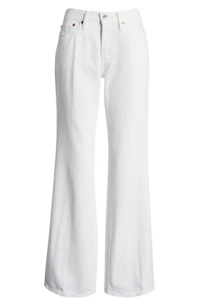 Shop Re/done Low Rise Loose Bootcut Jeans In White