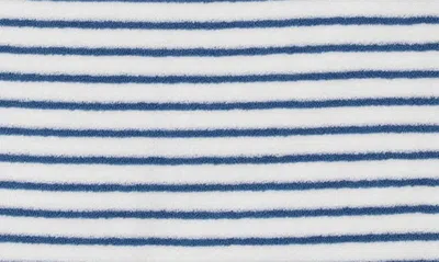 Shop Kissy Kissy Stripe Terry Romper In Blue