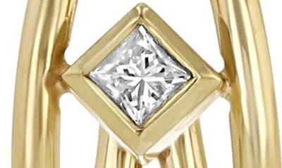 Zoë Chicco 14k Yellow Gold Princess Diamonds Double Wire Huggie Hoop Earrings In Yellow Gold