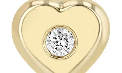 Zoë Chicco 14k Yellow Gold Feel The Love Diamond Heart Stud Earrings In Yellow Gold