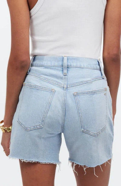 Shop Madewell The Perfect Summer Jean Shorts: Raw-hem Edition In Fitzgerald Wash