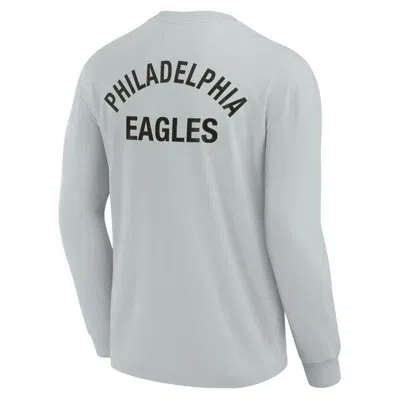 Shop Fanatics Signature Unisex  Gray Philadelphia Eagles Super Soft Long Sleeve T-shirt