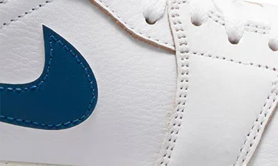 Shop Jordan Air  1 Mid Se Sneaker In White/ Industrial Blue/ Sail