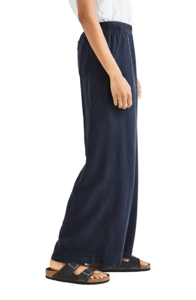 Shop Splendid Angie Lyocell & Linen Palazzo Pants In Navy