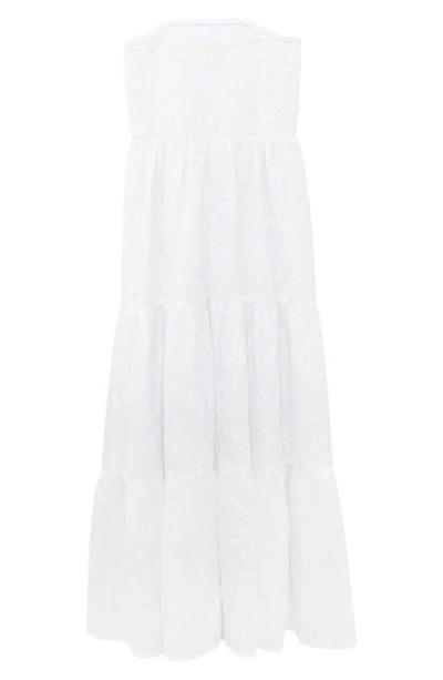 Shop Speechless Smocked Eyelet Strapless Maxi Dress In White
