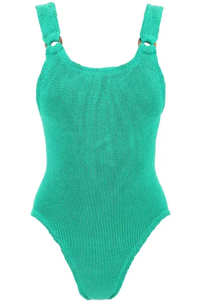 Shop Hunza G Domino Swimsuit In Green