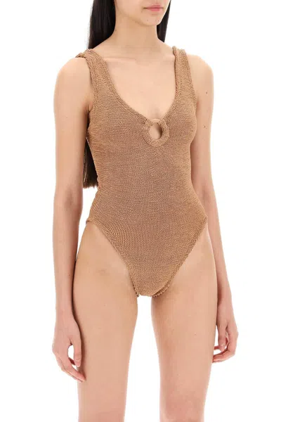 Shop Hunza G Celine One-piece Swims In Brown