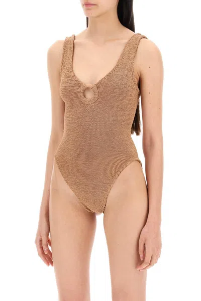 Shop Hunza G Celine One-piece Swims In Brown