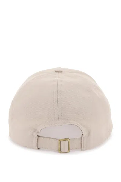 Shop Vivienne Westwood Uni Colour Baseball Cap With Orb Embroidery In Sand (beige)