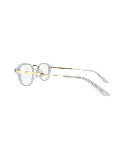 Shop Montblanc Mb0336o Eyewear In Grey Gold Transparent