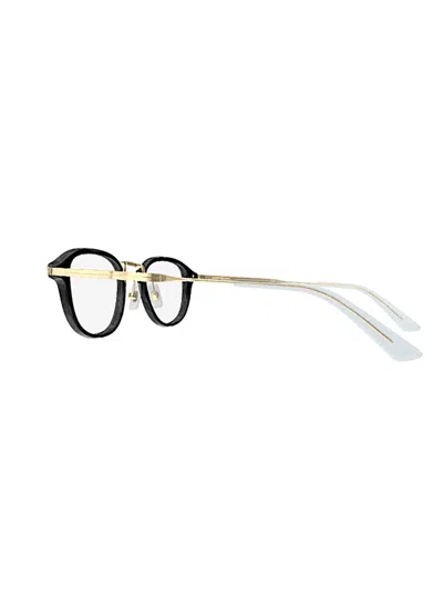 Shop Montblanc Mb0336o Eyewear In Black Gold Transparen