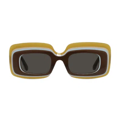 Shop Loewe Sunglasses In Marrone/grigio