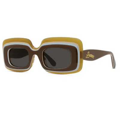 Shop Loewe Sunglasses In Marrone/grigio