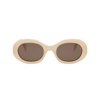 Shop Celine Sunglasses In Cipria/marrone