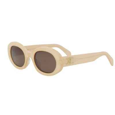 Shop Celine Sunglasses In Cipria/marrone