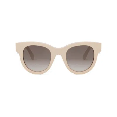 Shop Celine Sunglasses In Cipria/marrone Sfumato