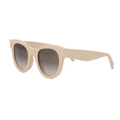 Shop Celine Sunglasses In Cipria/marrone Sfumato