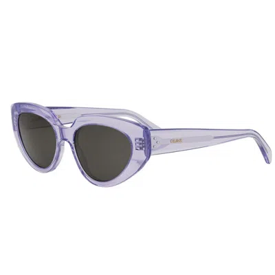 Shop Celine Sunglasses In Viola/grigio