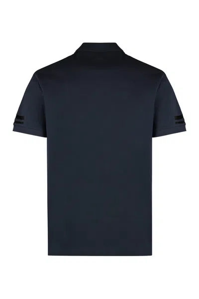 Shop Hugo Boss Stretch Cotton Short Sleeve Polo Shirt In Blue