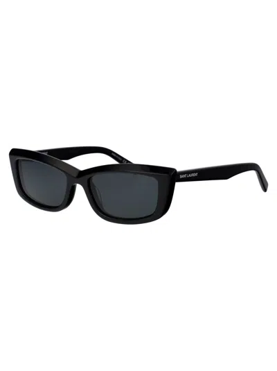 Shop Saint Laurent Sl 658 Sunglasses In Woman Black Black Black
