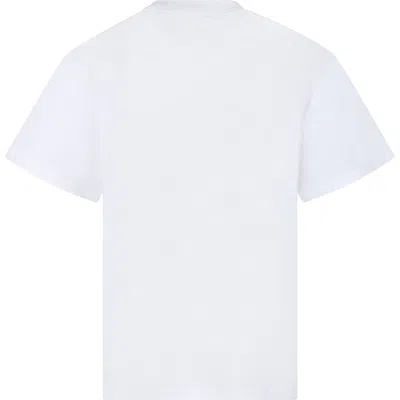 Shop Stella Mccartney White T-shirt For Boy With Logo Print
