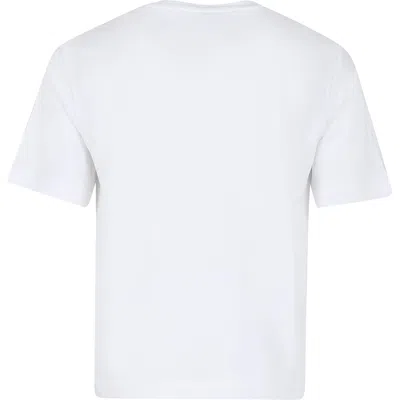 Shop Stella Mccartney White T-shirt For Girl With Slogan Print