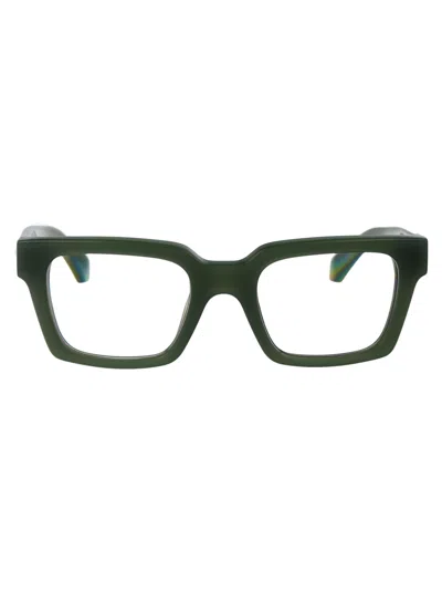 Shop Off-white Optical Style 72 Glasses In 5900 Sage Green