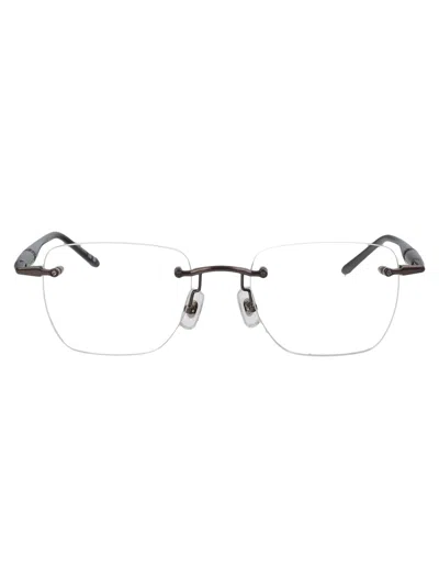 Shop Montblanc Mb0346o Glasses In 003 Ruthenium Grey Transparent