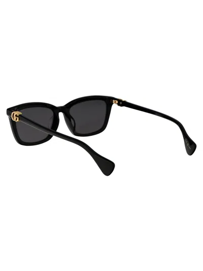 Shop Gucci Gg1596sk Sunglasses In 001 Black Black Grey