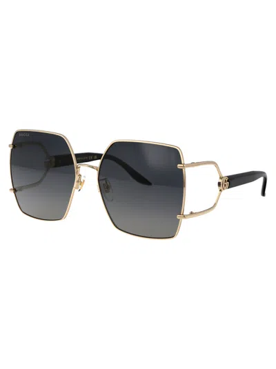 Shop Gucci Gg1564sa Sunglasses In 001 Gold Black Grey