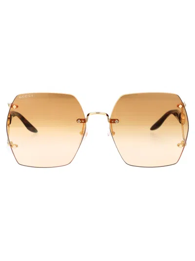 Shop Gucci Gg1562s Sunglasses In 003 Gold Havana Orange