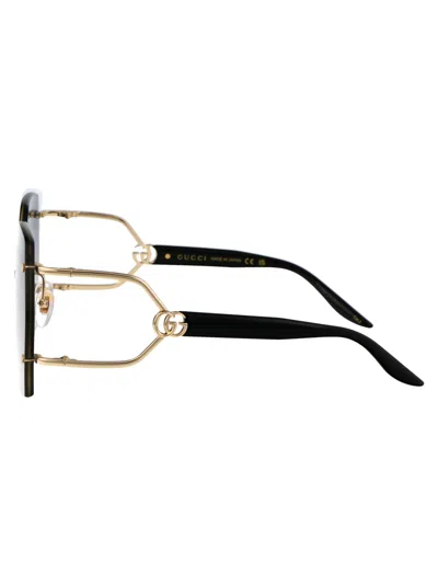 Shop Gucci Gg1562s Sunglasses In 001 Gold Black Grey