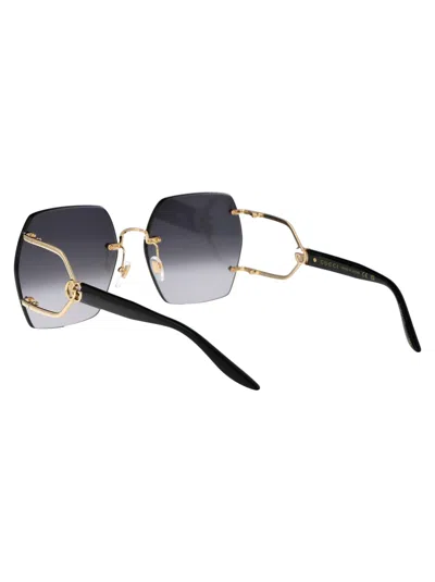 Shop Gucci Gg1562s Sunglasses In 001 Gold Black Grey