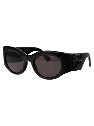 Shop Gucci Gg1544s Sunglasses In 001 Black Black Grey