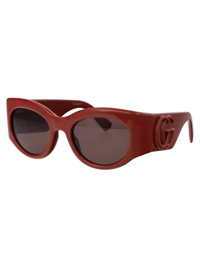Shop Gucci Gg1544s Sunglasses In 002 Burgundy Burgundy Brown