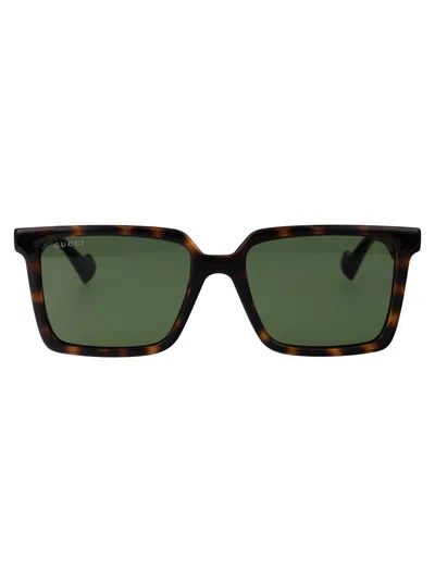 Shop Gucci Gg1540s Sunglasses In 002 Havana Havana Green